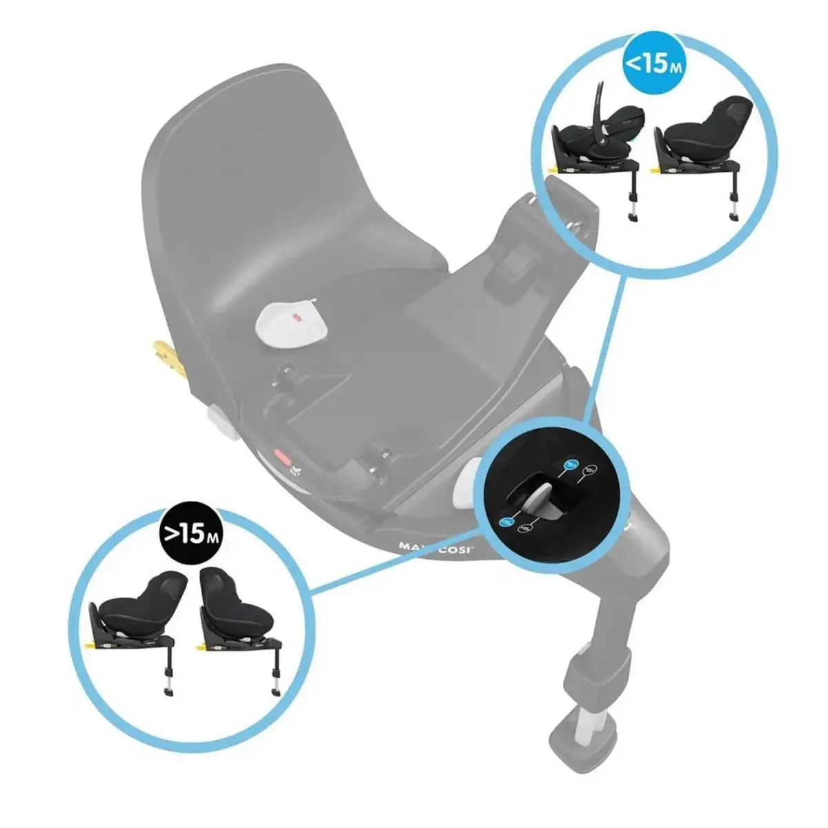 Maxi Cosi Family Fix 360 SlideTech Kızaklı Isofix Baza Black