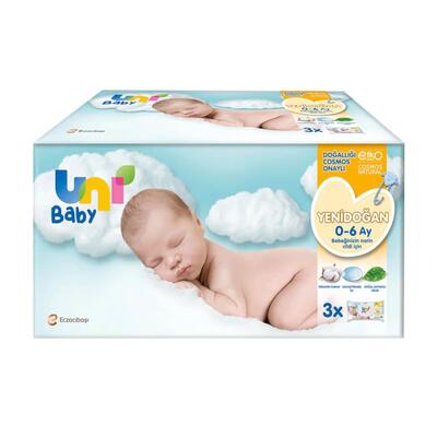 Uni Baby Yenidoğan Islak Mendil 3x40lı 0-6 Ay