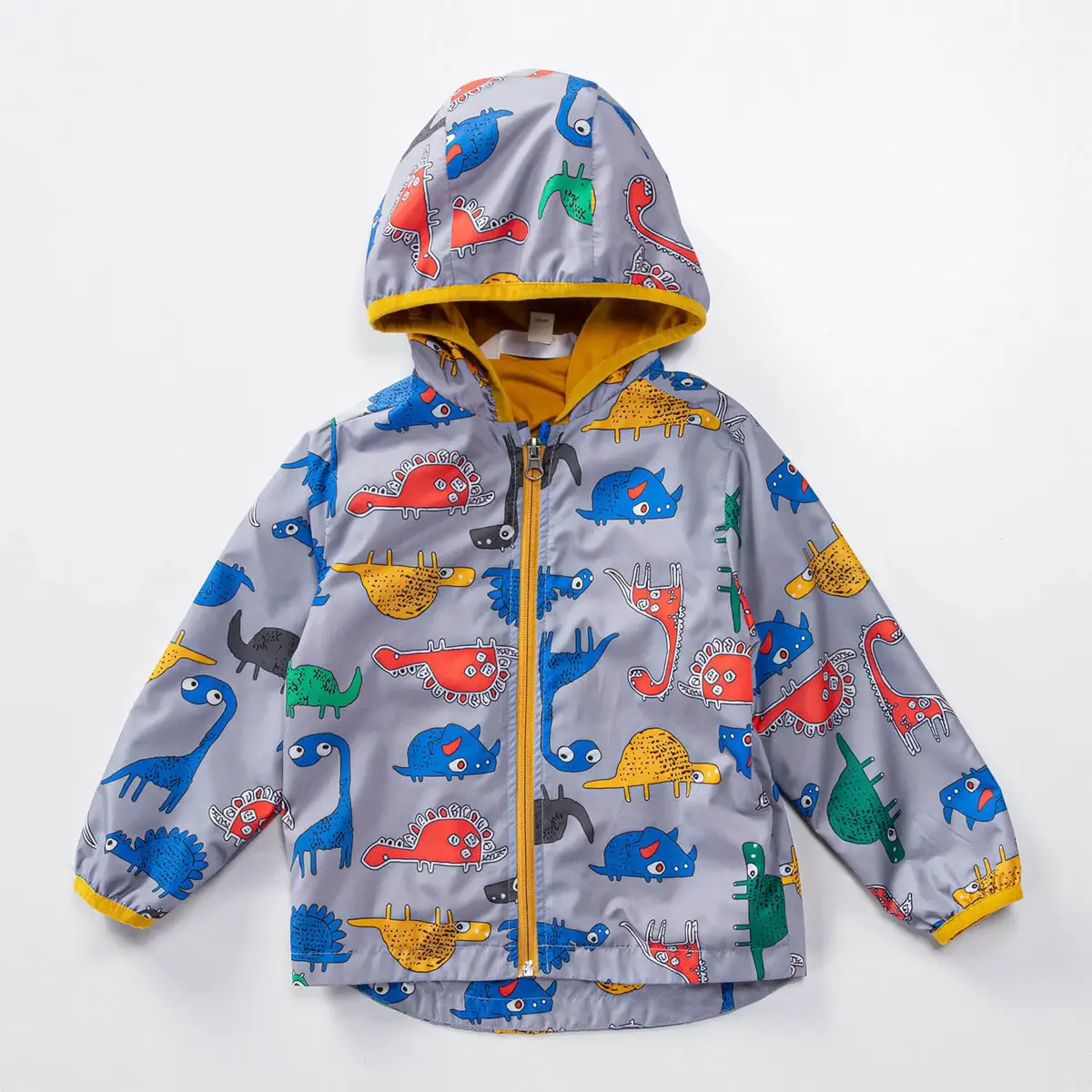 Midimod Yağmurluk Dinazor Baskılı Gri