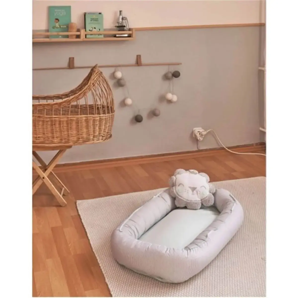 Bibaby Anne & Baba Yanı Yatağı Baby Nest Lüx Lion Mint