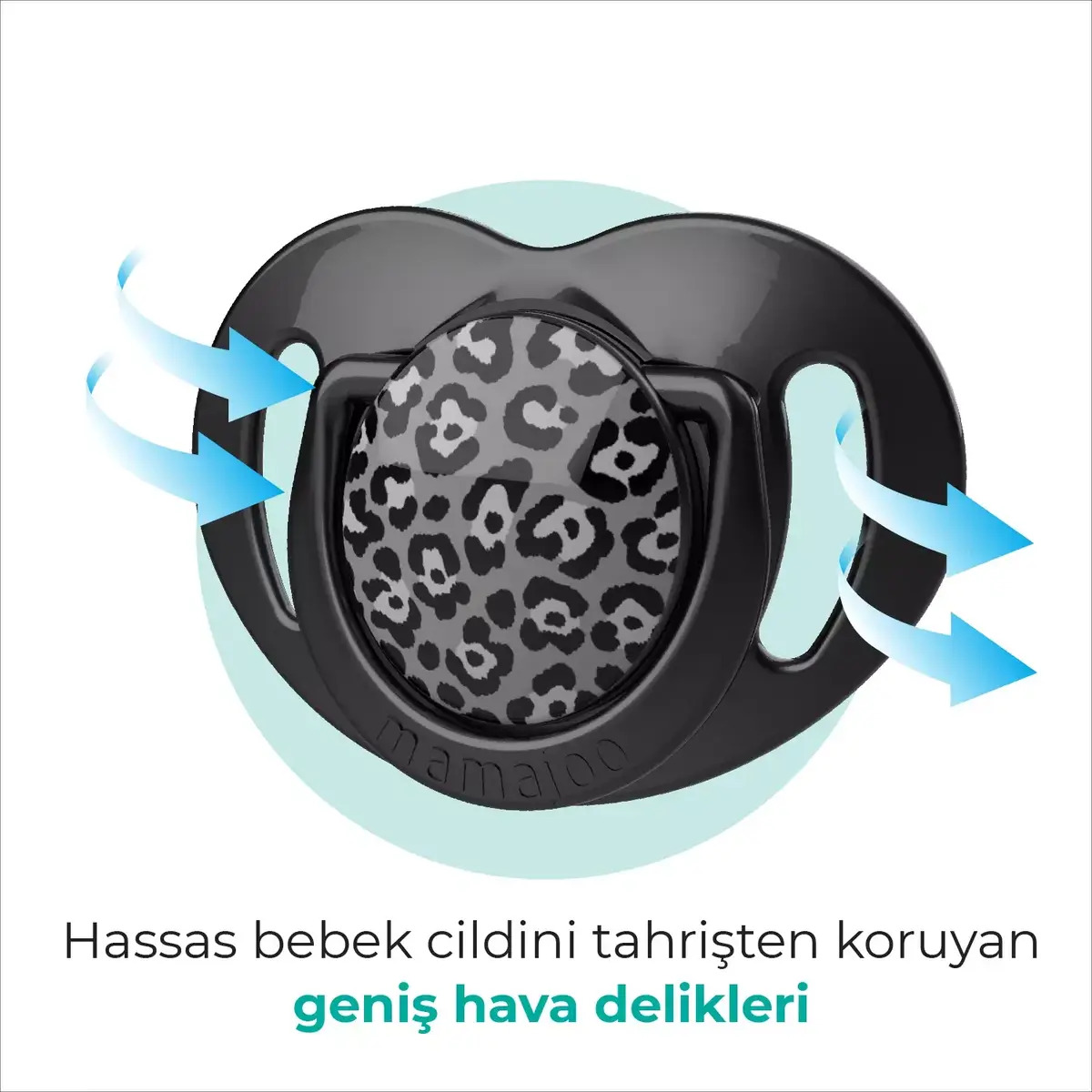 Mamajoo İkili Emzik & Sterilizasyon Saklama Kutusu 6+ Ay Antrasit Leopar