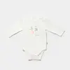 Bibaby Organik Body Tiny Birds Ekru - Yeşil
