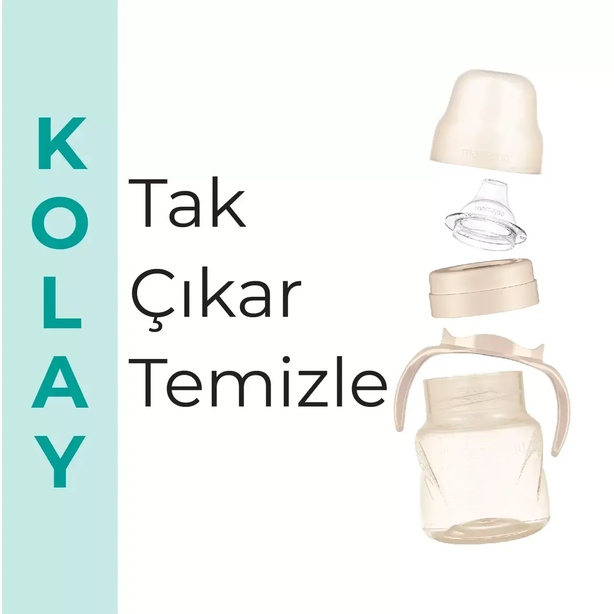 Mamajoo Kulplu Eğitici Bardak 160 ml Pearl