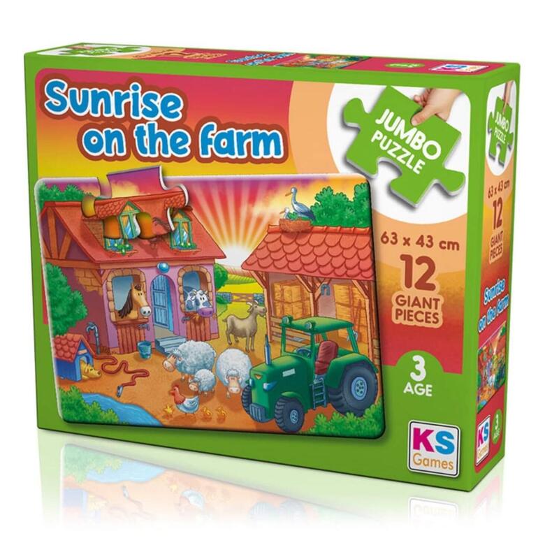 KS Games Sunrise On The Farm Jumbo Puzzle 12 Parça
