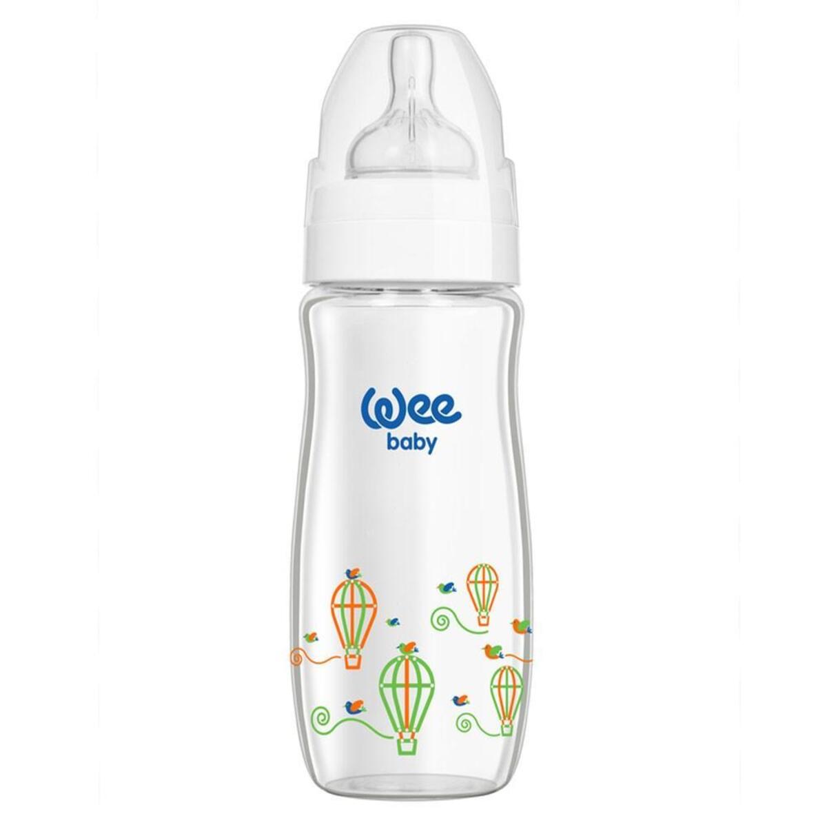 Wee Baby Klasik Plus Geniş Ağızlı Isıya Dayanıklı Cam Biberon 280 ml