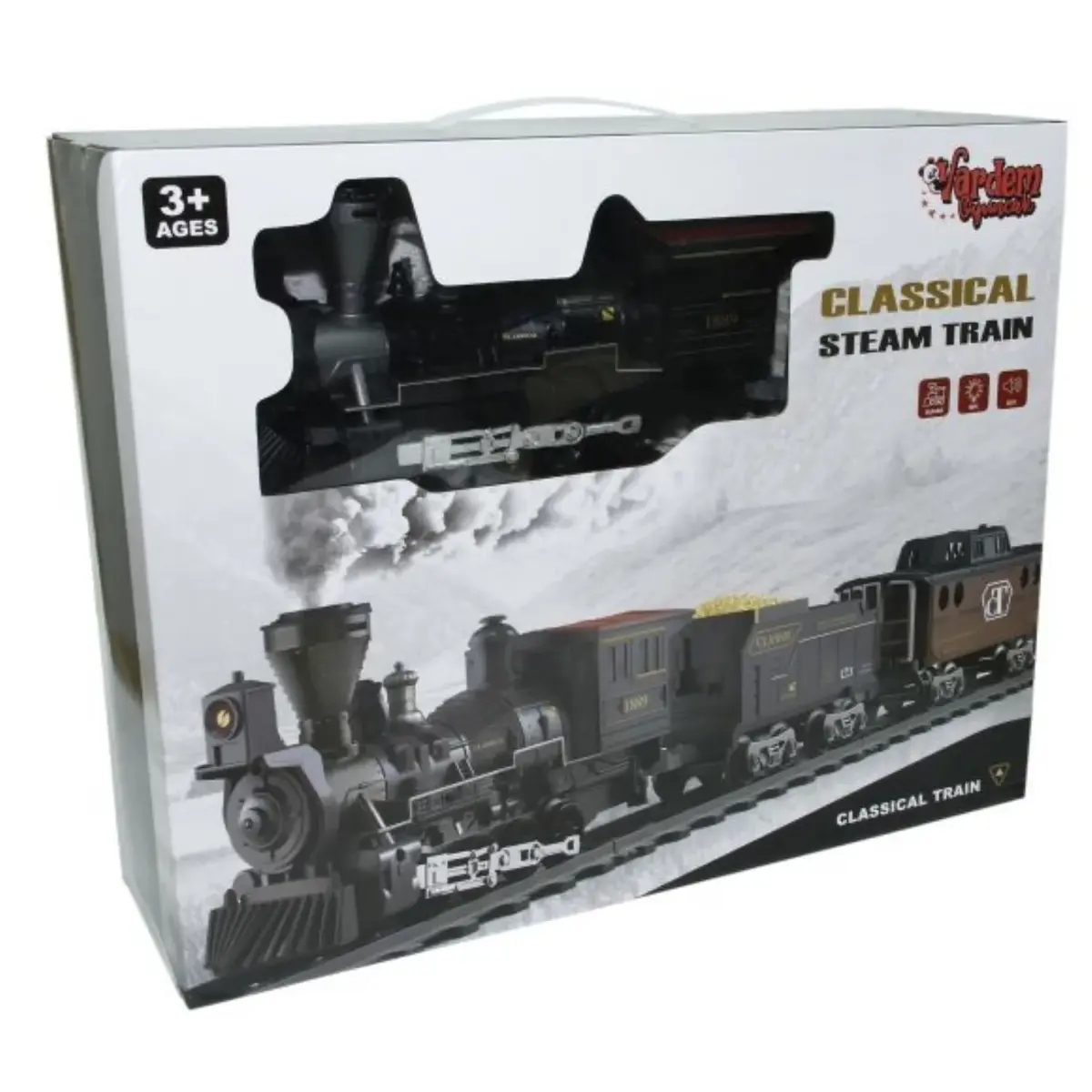 Vardem Işıklı ve Sesli 30 Parça Classic Buharlı Tren Set