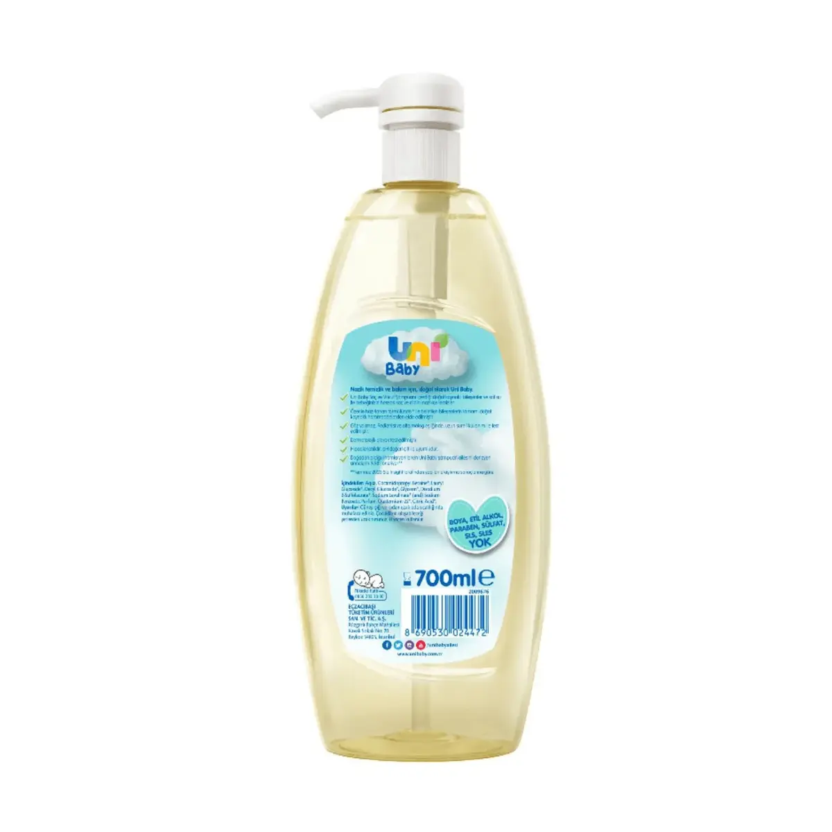 Uni Baby Bebek Şampuanı 700 ml (Yeni) x3