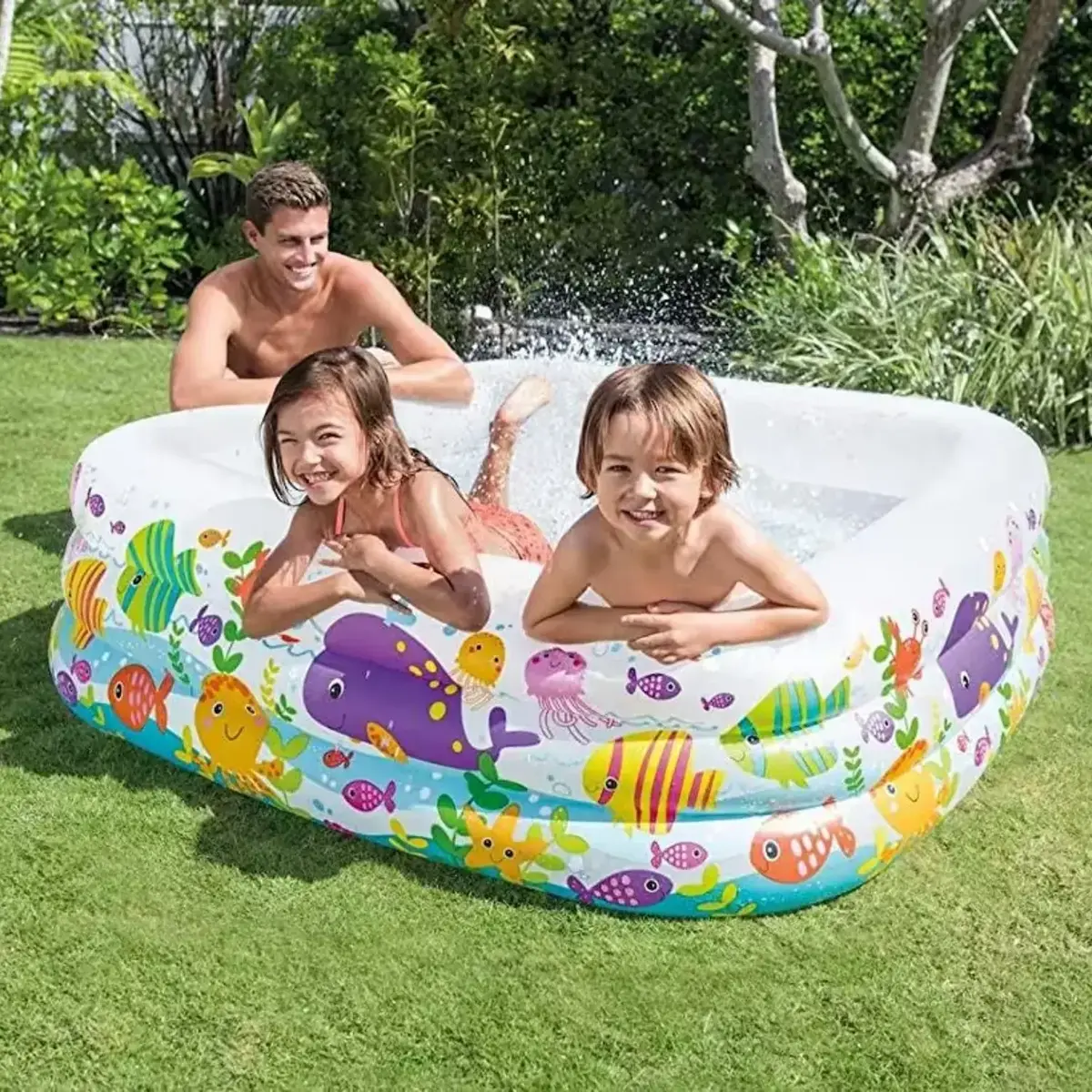 Intex Deniz Desenli 3 Bölme Çocuk Şişme Havuz 159 cm