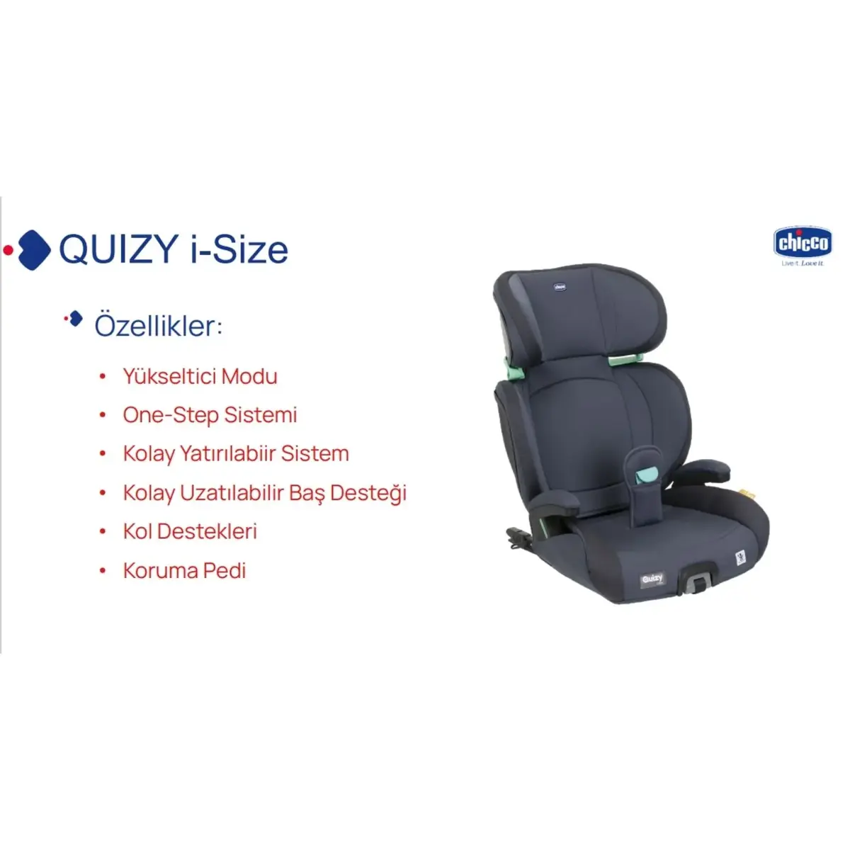 Chicco Quizy I-Size Oto Koltuğu 15-36 Kg Black
