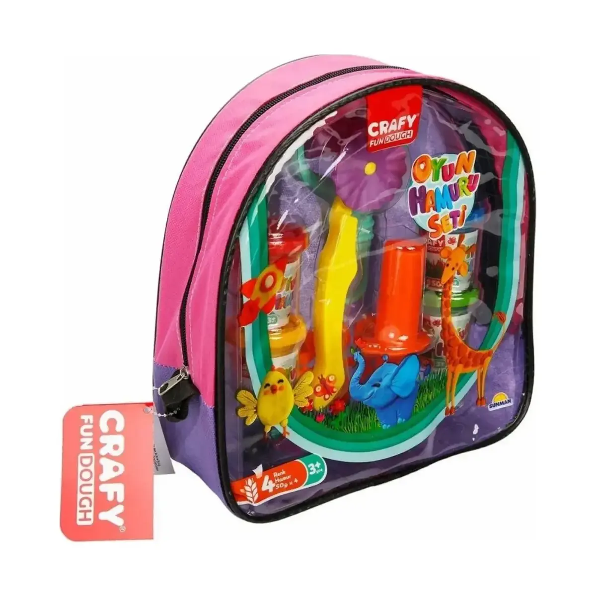 Crafy Sırt Çantalı Oyun Hamuru Seti 200 g 18 Parça