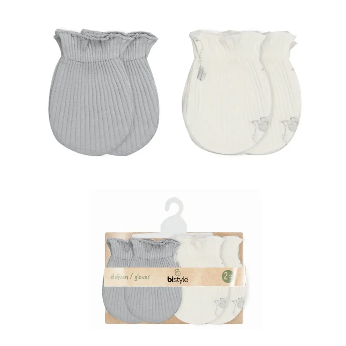 Bistyle Eldiven 2li Flying Elephant Ekru - Gri