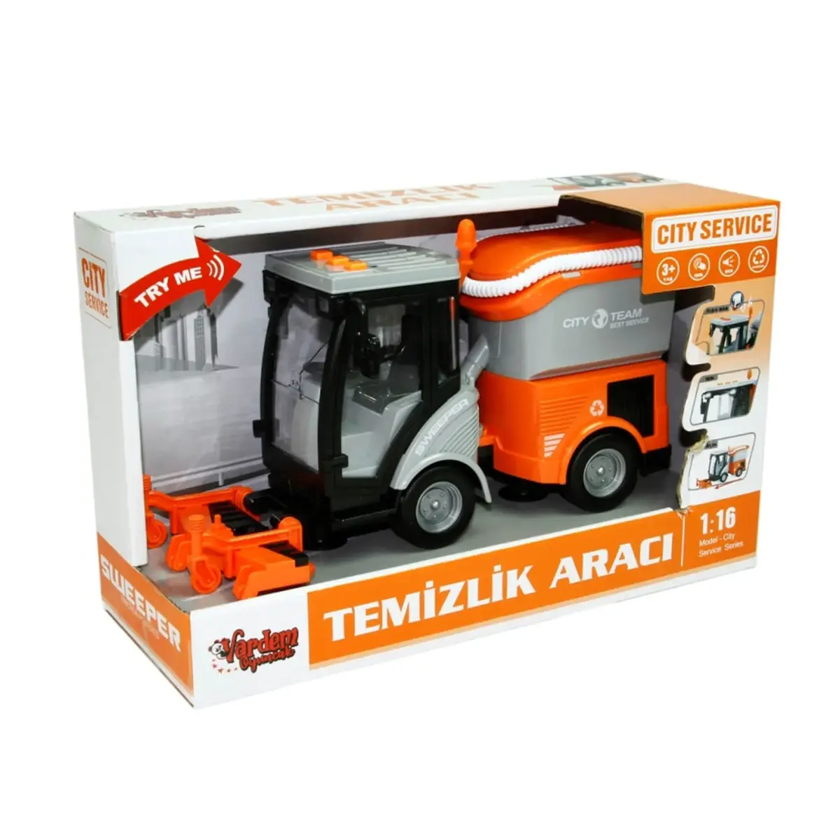 Sürtmeli Sesli Işıklı Kar Temizlik Aracı 1:16