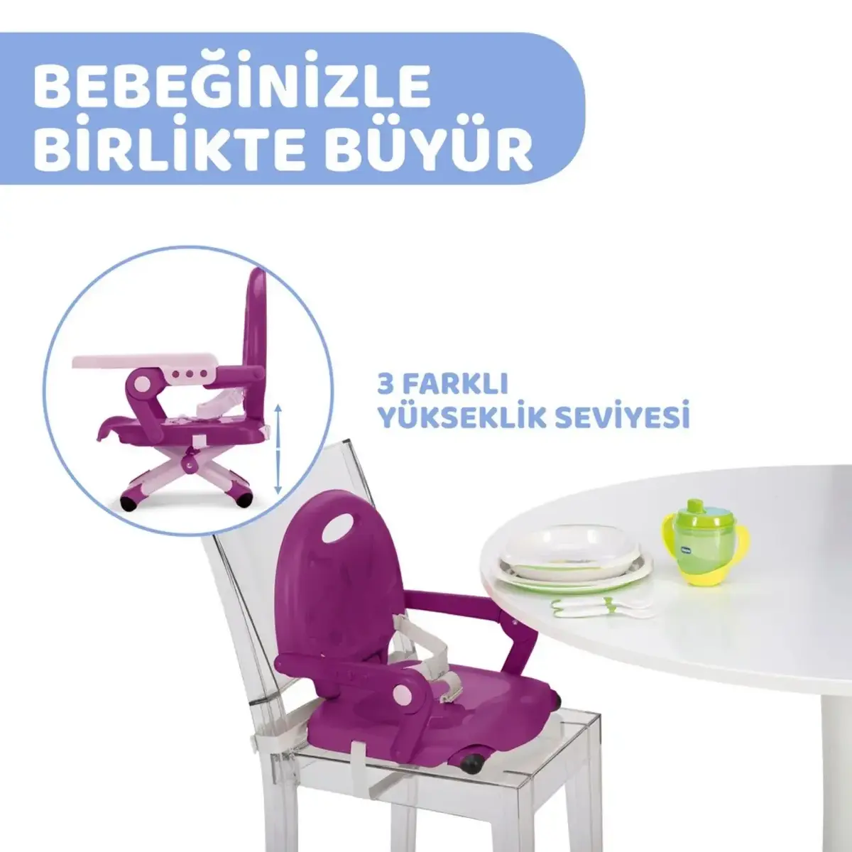 Chicco Pocket Snack Portatif Mama Sandalyesi Violetta