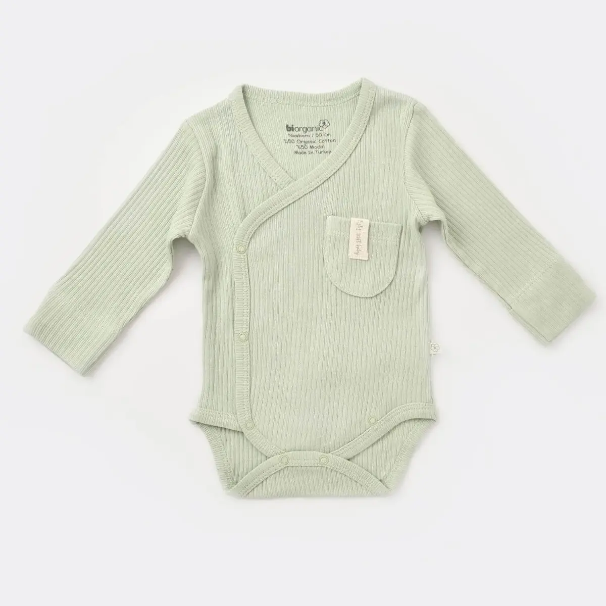Bibaby Organik Body Kruvaze Eldivenli Soft Modal Yeşil Bibaby Organik Body Kruvaze Eldivenli Soft Modal Yeşil