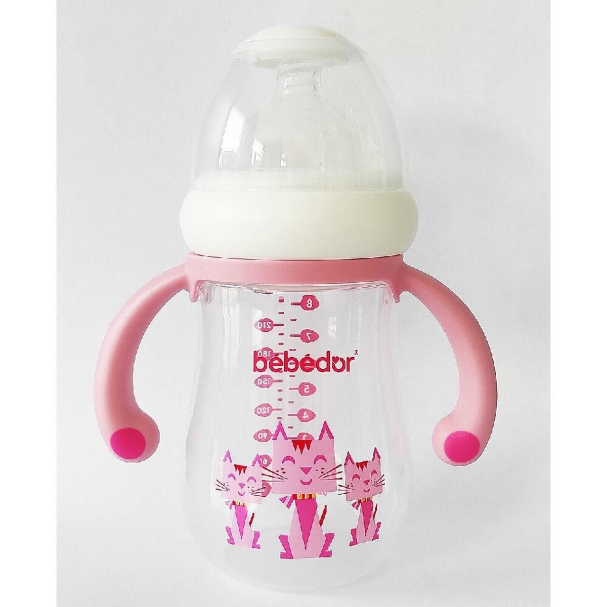 Bebedor Geniş Ağızlı Kulplu PP Biberon 240 ml