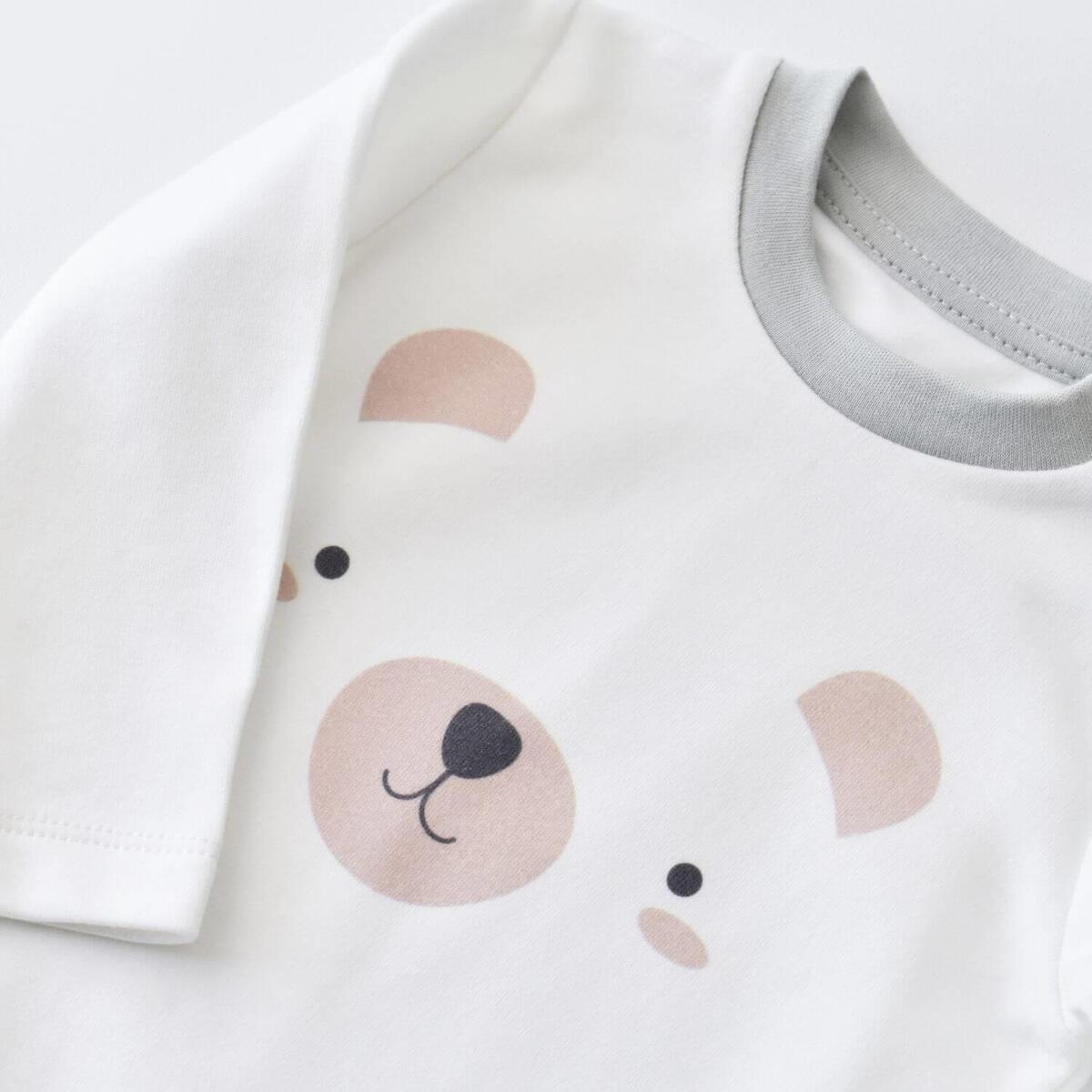 Bibaby Organik 3lü Takım Hug Me Bear Kar Melanj