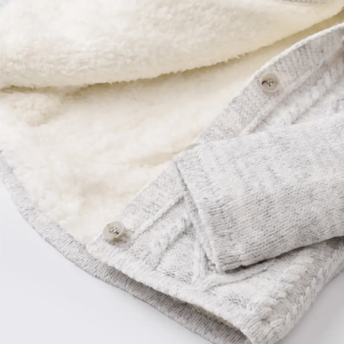 Bibaby Hırka Triko Desenli Welsoftlu Gri
