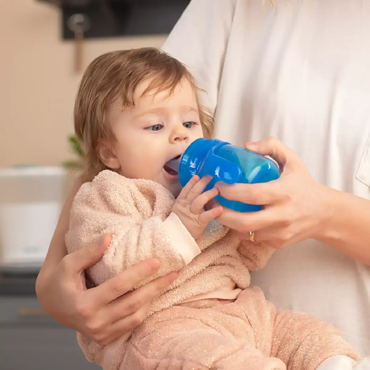 Mamajoo Kulplu Eğitici Bardak 160 ml Mavi