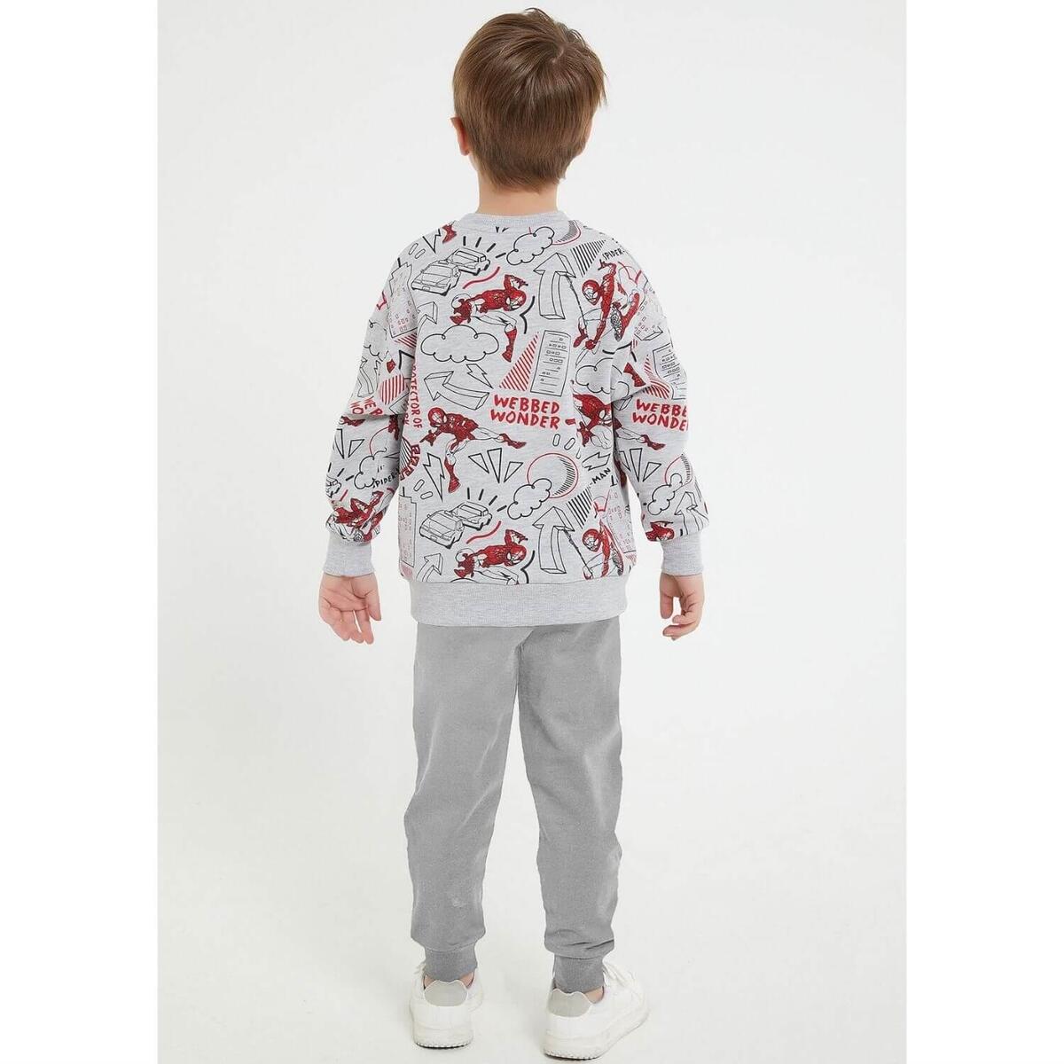 Spider Man Eşofman Takımı Gri Melanj