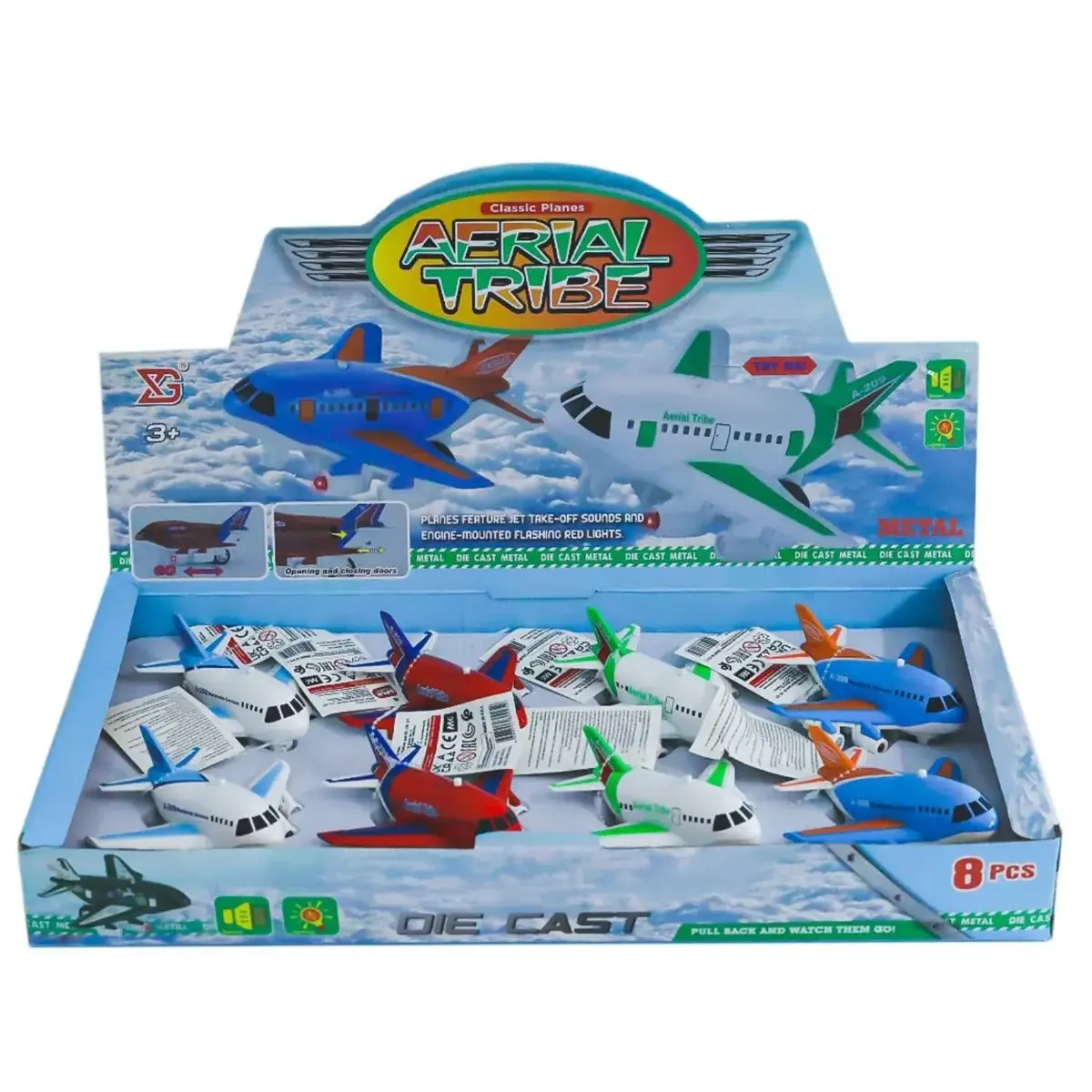 Sesli Işıklı Metal Çekbırak Uçak