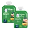 Gerber Organik Elmalı Muzlu Yabanmersinli Böğürtlenli Meyve Püresi 90 gr x2 Adet