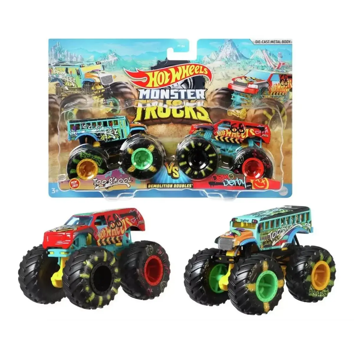 Hot Wheels Monster Trucks Güçlü İkili 1:64 Arabalar