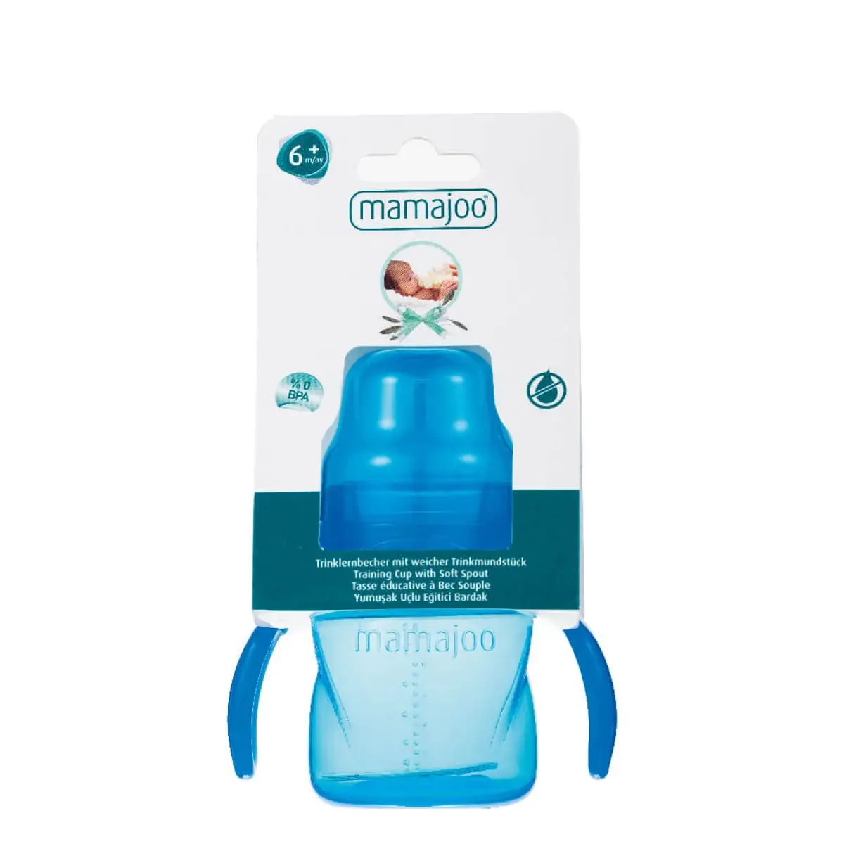 Mamajoo Kulplu Eğitici Bardak 160 ml Mavi