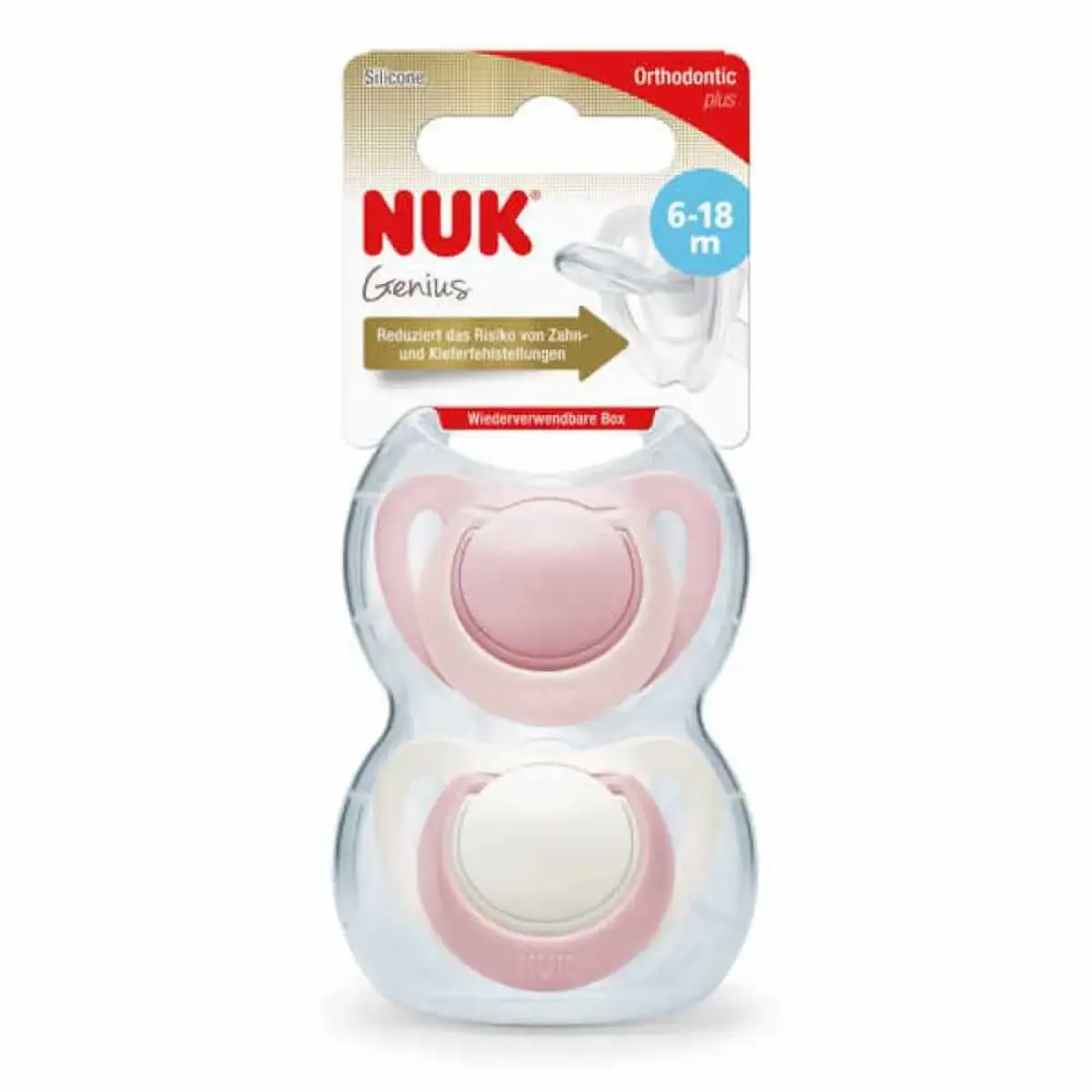 Nuk Genius Silikon Emzik 2li 6+ Ay Kız