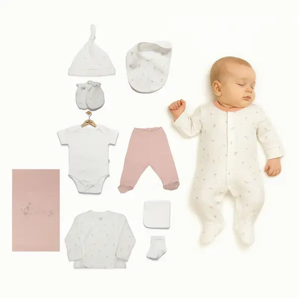 Bistyle Hastane Çıkışı 10lu Bloom White Ekru - Gül Kurusu