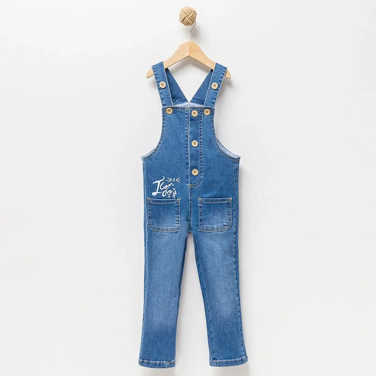 Overdo Salopet Kot Nakışlı Açık Mavi Overdo Salopet Kot Nakışlı Açık Mavi