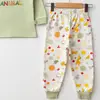 Mini Damla Pijama Takımı Penye Animal Hayvanlar Baskılı Yeşil