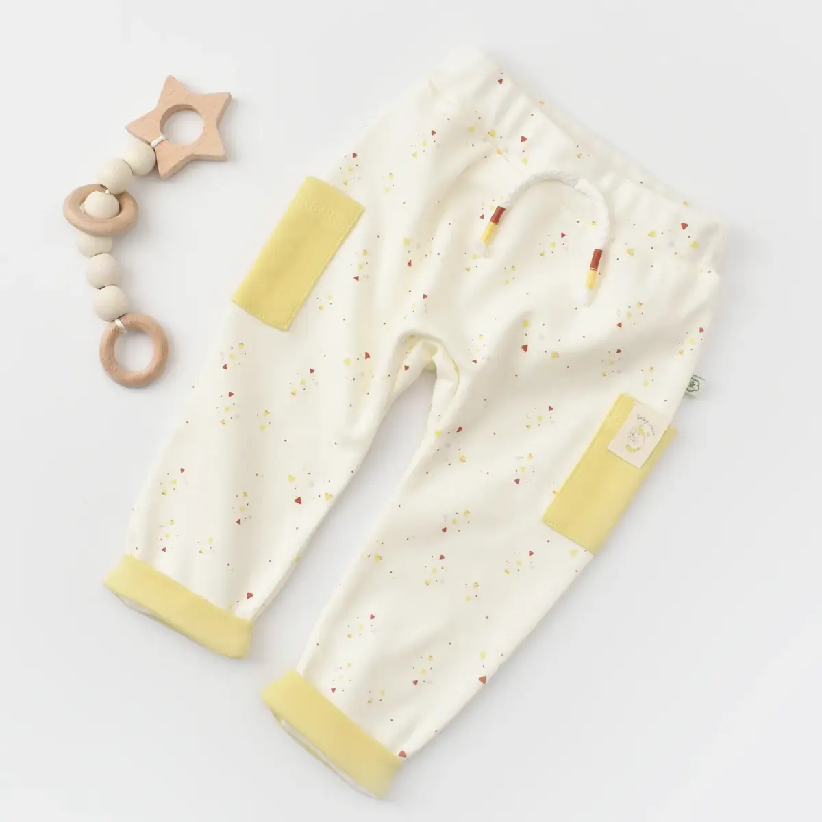 Bibaby Organik Pantolon Patiksiz Baby Racoon Vanilla Ice