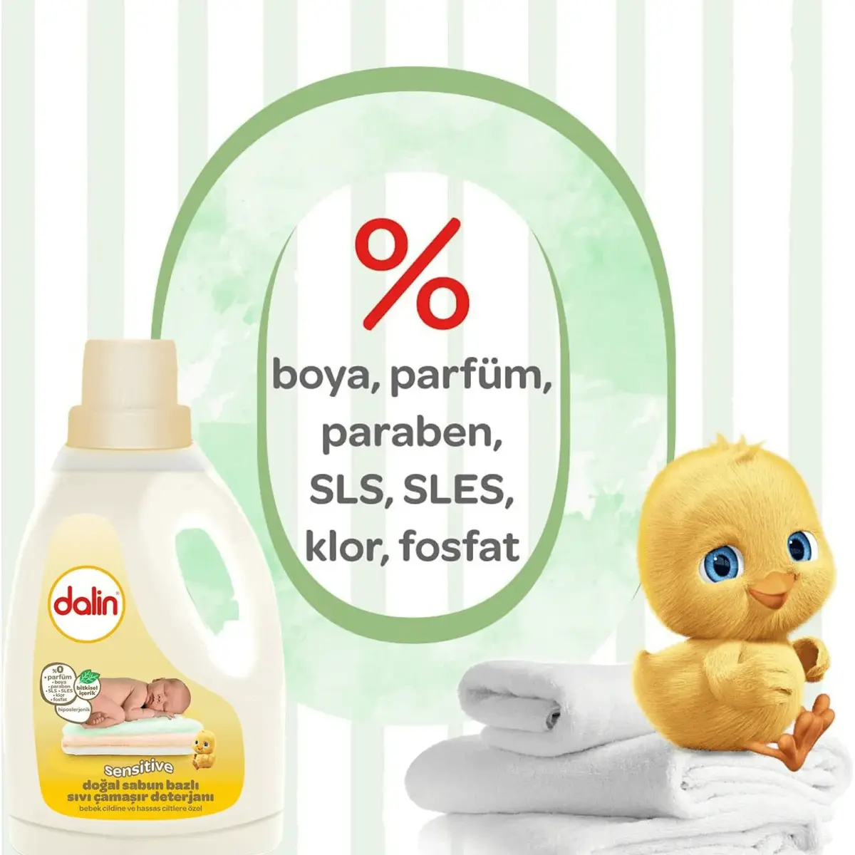 Dalin Doğal Sabun Bazlı Sıvı Bebek Çamaşır Deterjanı 1500 ml x 2 Adet