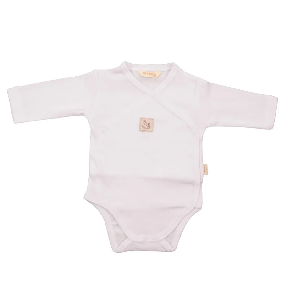 Mini Damla Body Uzun Kol Kruvaze Armalı Beyaz Mini Damla Body Uzun Kol Kruvaze Armalı Beyaz