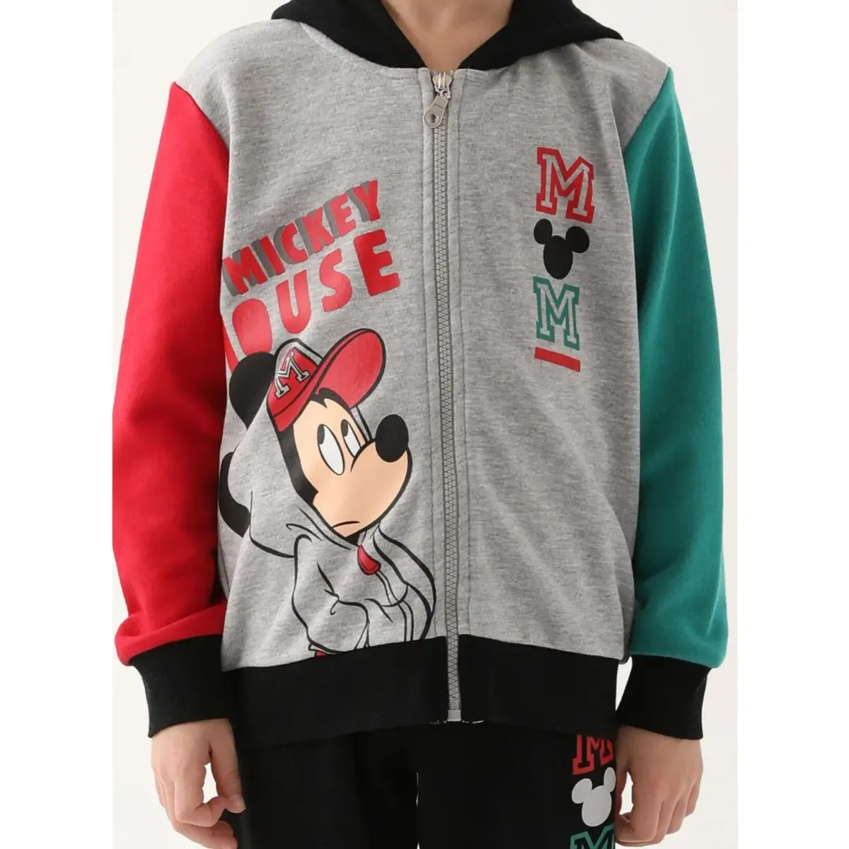Mickey Mouse Eşofman Takımı Gri Melanj