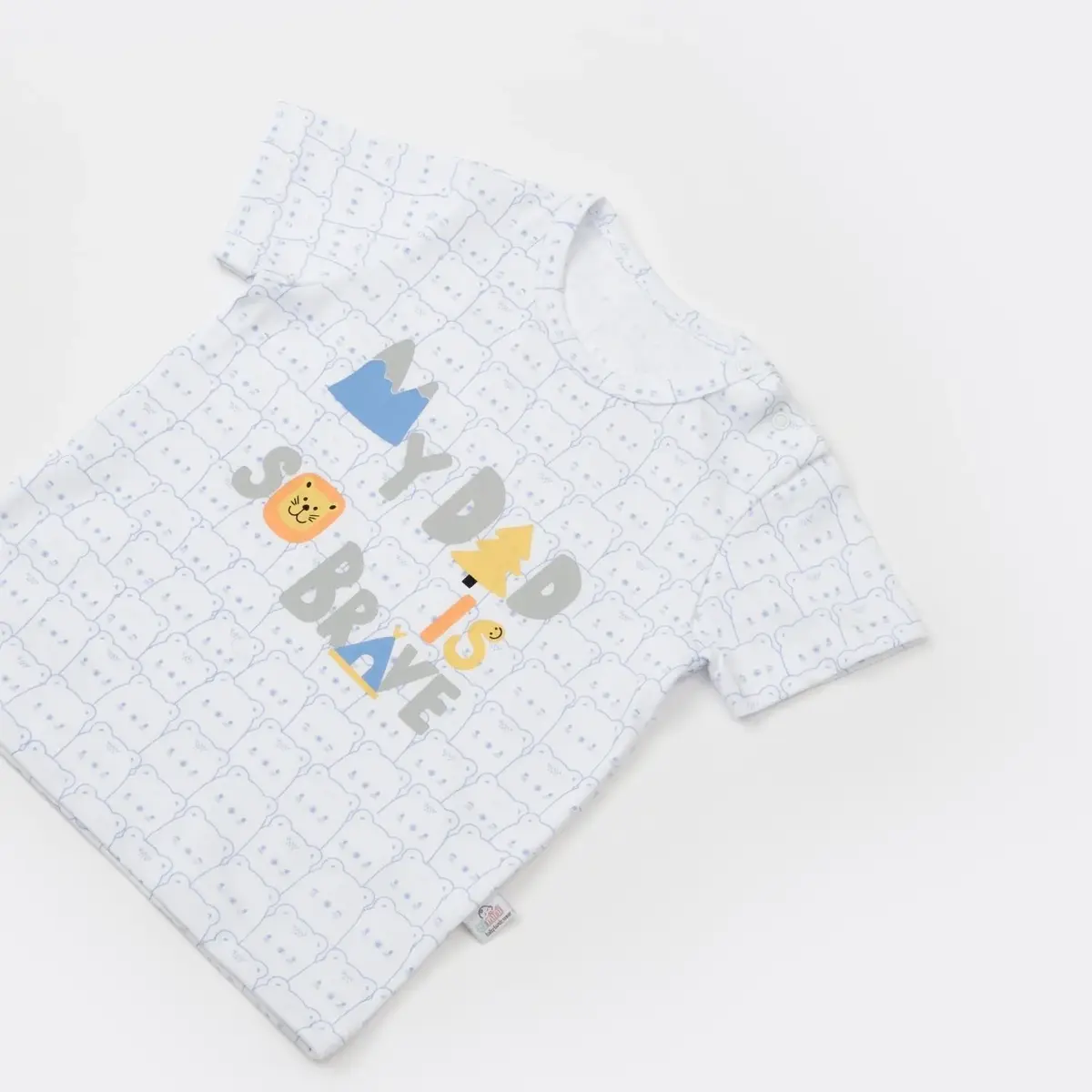 Bibaby T-Shirt Bimini So Brave Mavi Ayıcıklı
