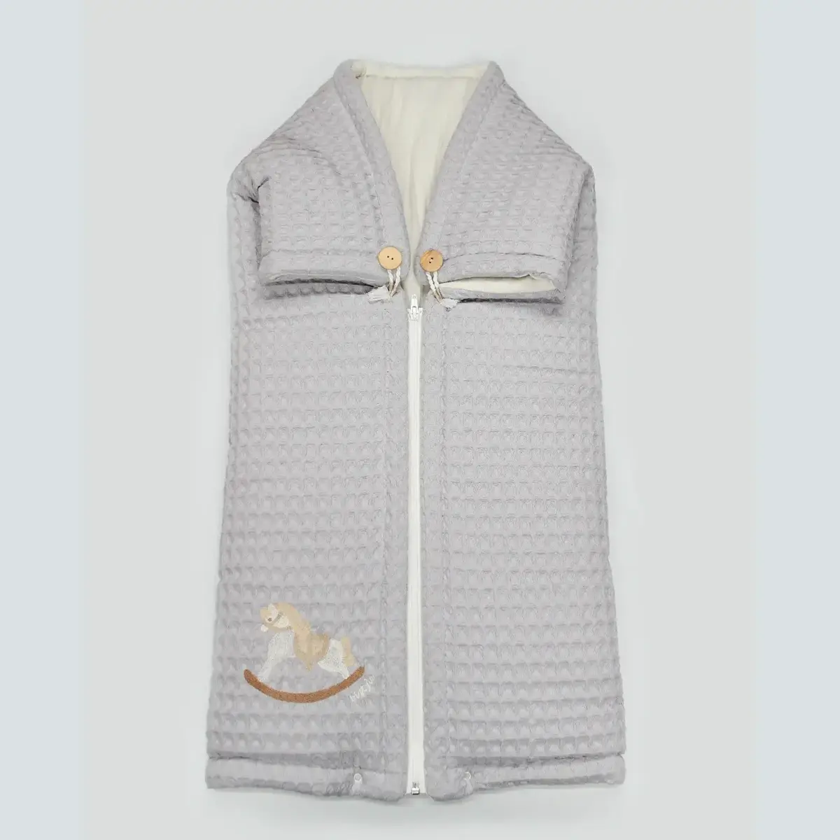 Bistyle Battaniye Pike Fermuarlı Natural Life Boy Gri