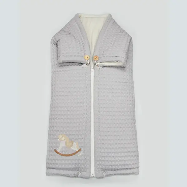 Bistyle Battaniye Pike Fermuarlı Natural Life Boy Gri