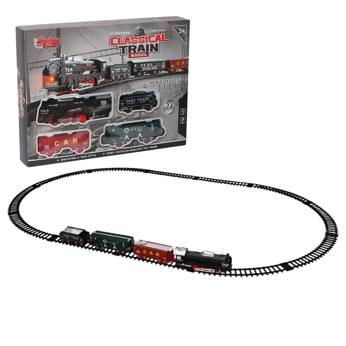 Vardem Kutulu 23 Parça Classic Model Tren Set
