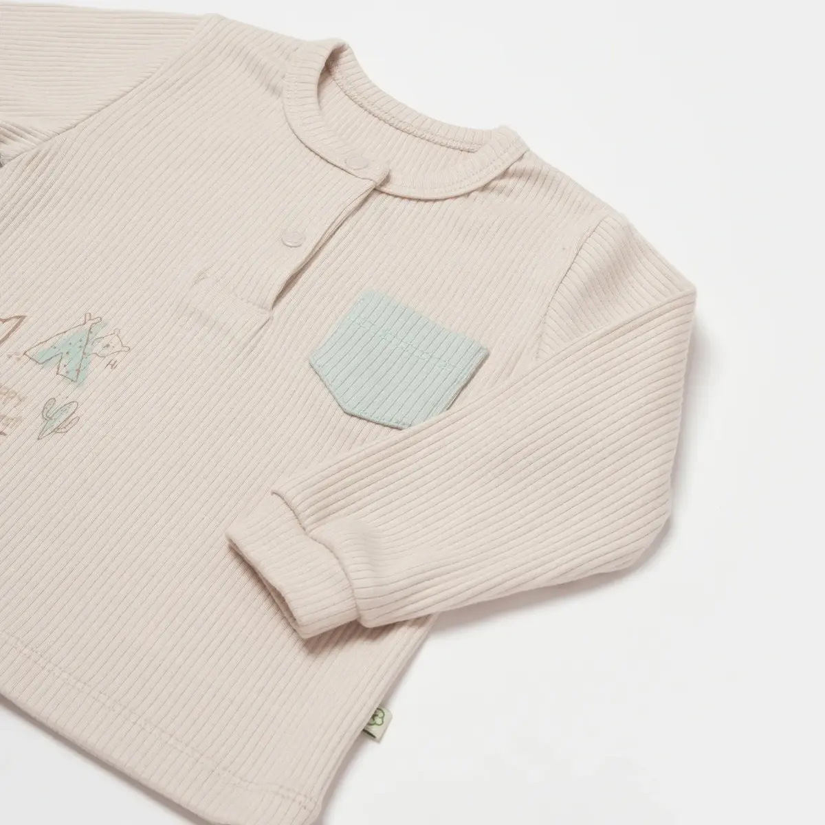Bibaby Organik 2li Takım Modal Happy Forest Bej - Mint