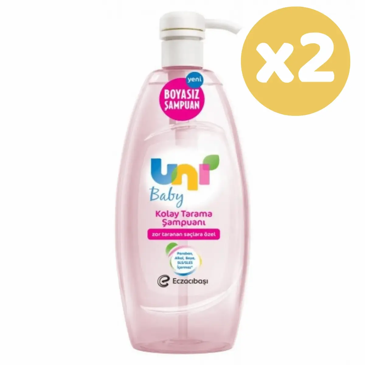 Uni Baby Kolay Tarama Bebek Şampuanı 700 ml x2