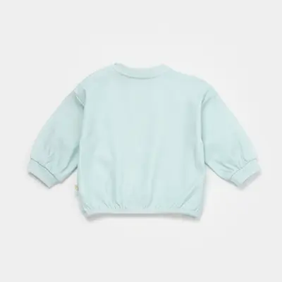 Bibaby Organik Sweatshirt Save The Seahorse Bej - Mint