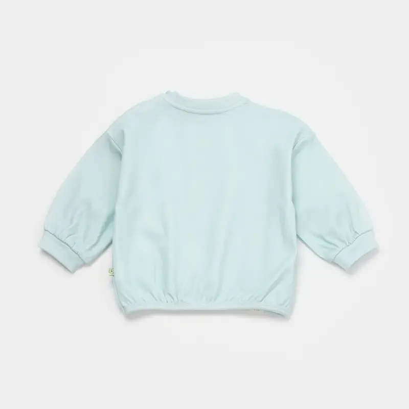 Bibaby Organik Sweatshirt Save The Seahorse Bej - Mint