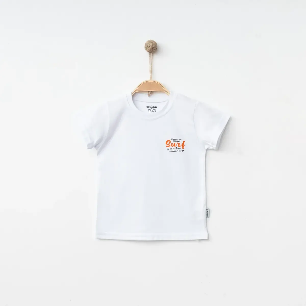 Winimo T-Shirt Surf Baskılı Beyaz