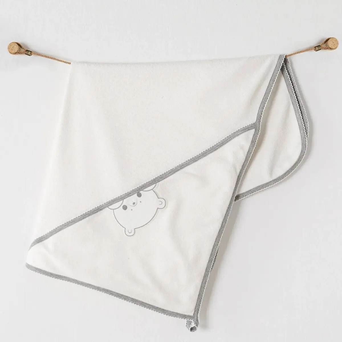 Andy Wawa Havlu Hello Little One Ekru