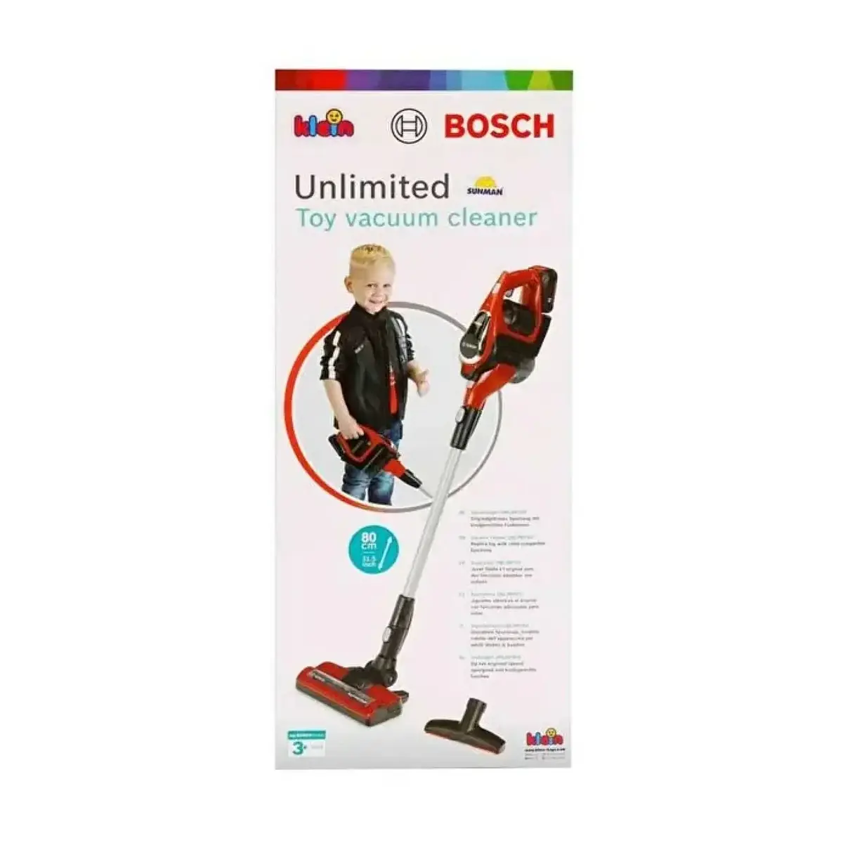 Bosch Unlimited Sesli Ve Işıklı Oyuncak Dikey Süpürge Kırmızı