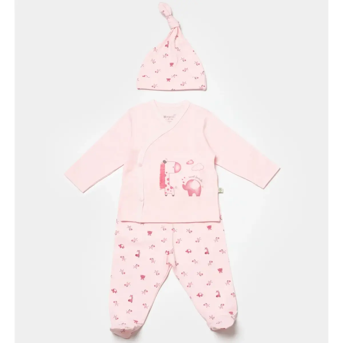 Bibaby Organik 3lü Takım Sweet Friends Pembe Bibaby Organik 3lü Takım Sweet Friends Pembe