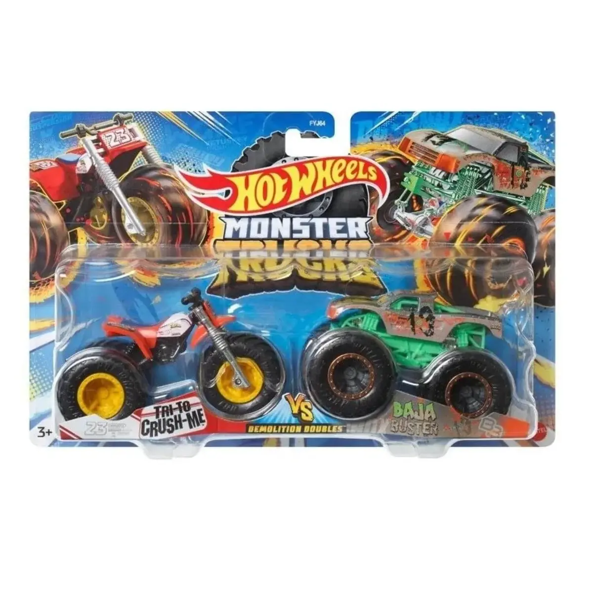 Hot Wheels Monster Trucks Güçlü İkili 1:64 Arabalar
