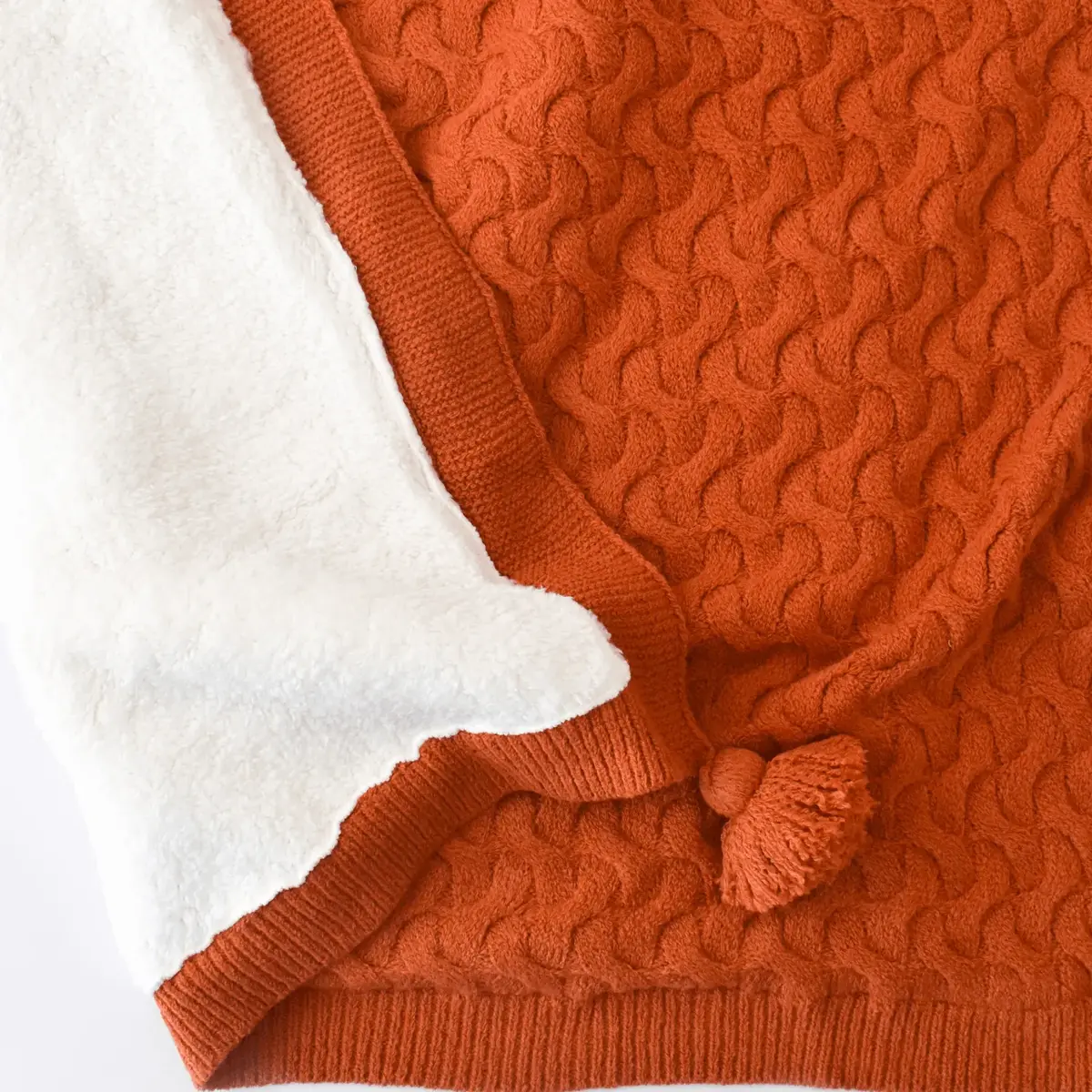 Bibaby Battaniye Hasır Triko Turuncu