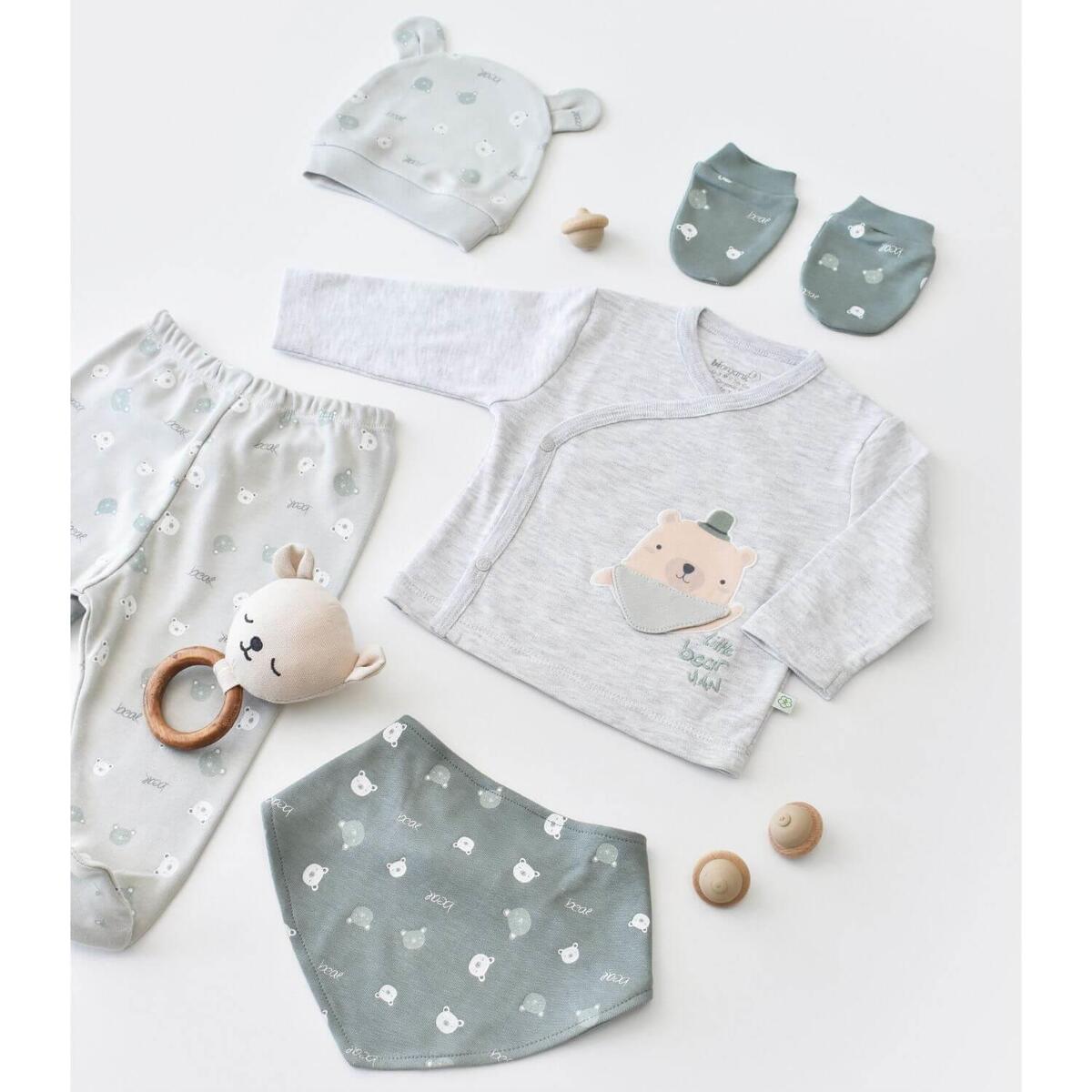 Bibaby Organik Hastane Çıkışı 5li Hug Me Bear Kar Melanj